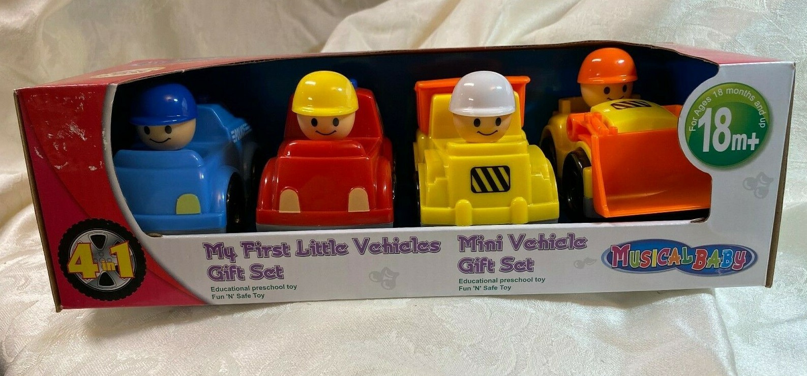 Musical Baby Children’s Toy Mini Vehicle Gift Set Age’s 18 Months and Up