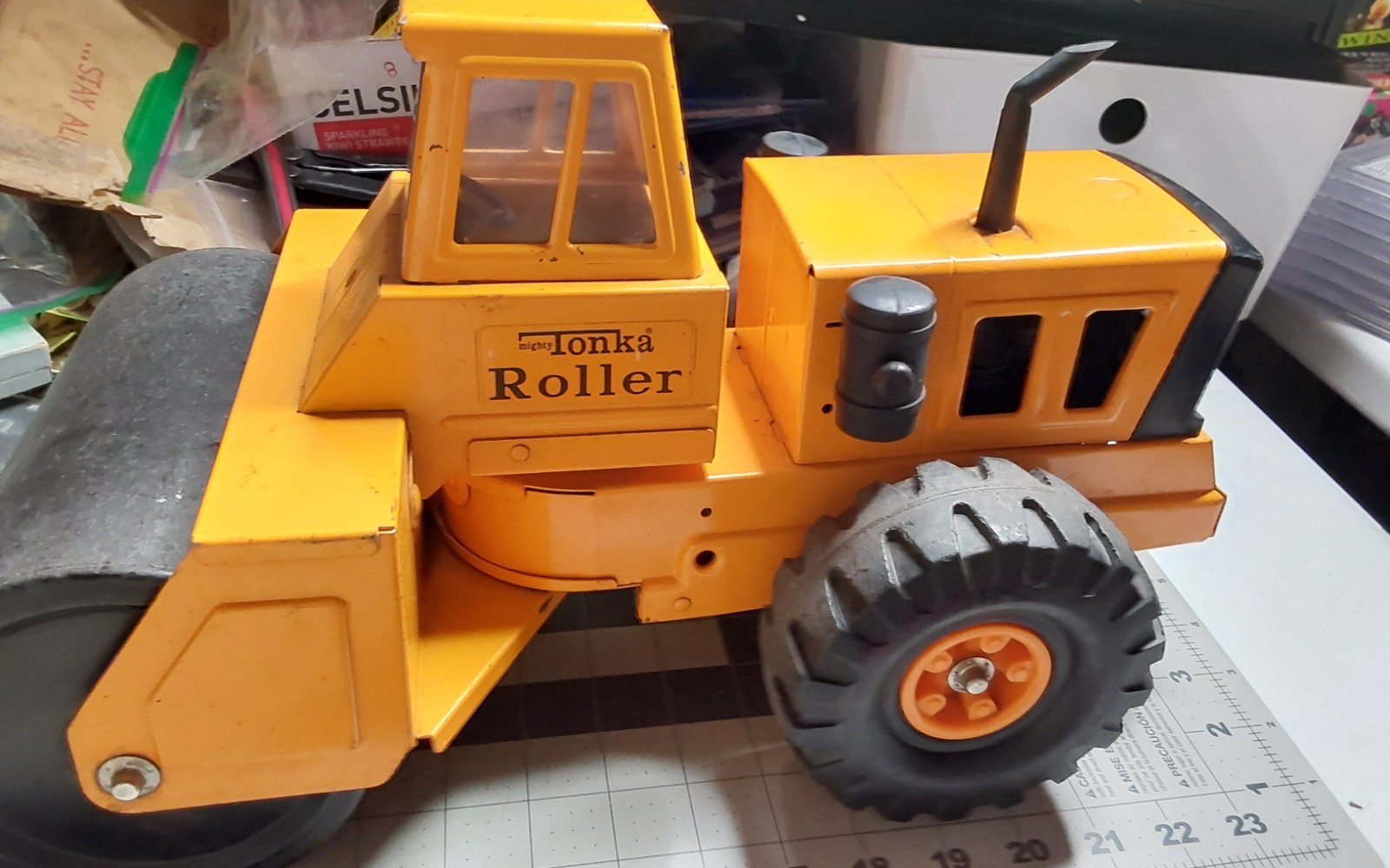 g Mighty Tonka Pressed Steel Road Steam Roller