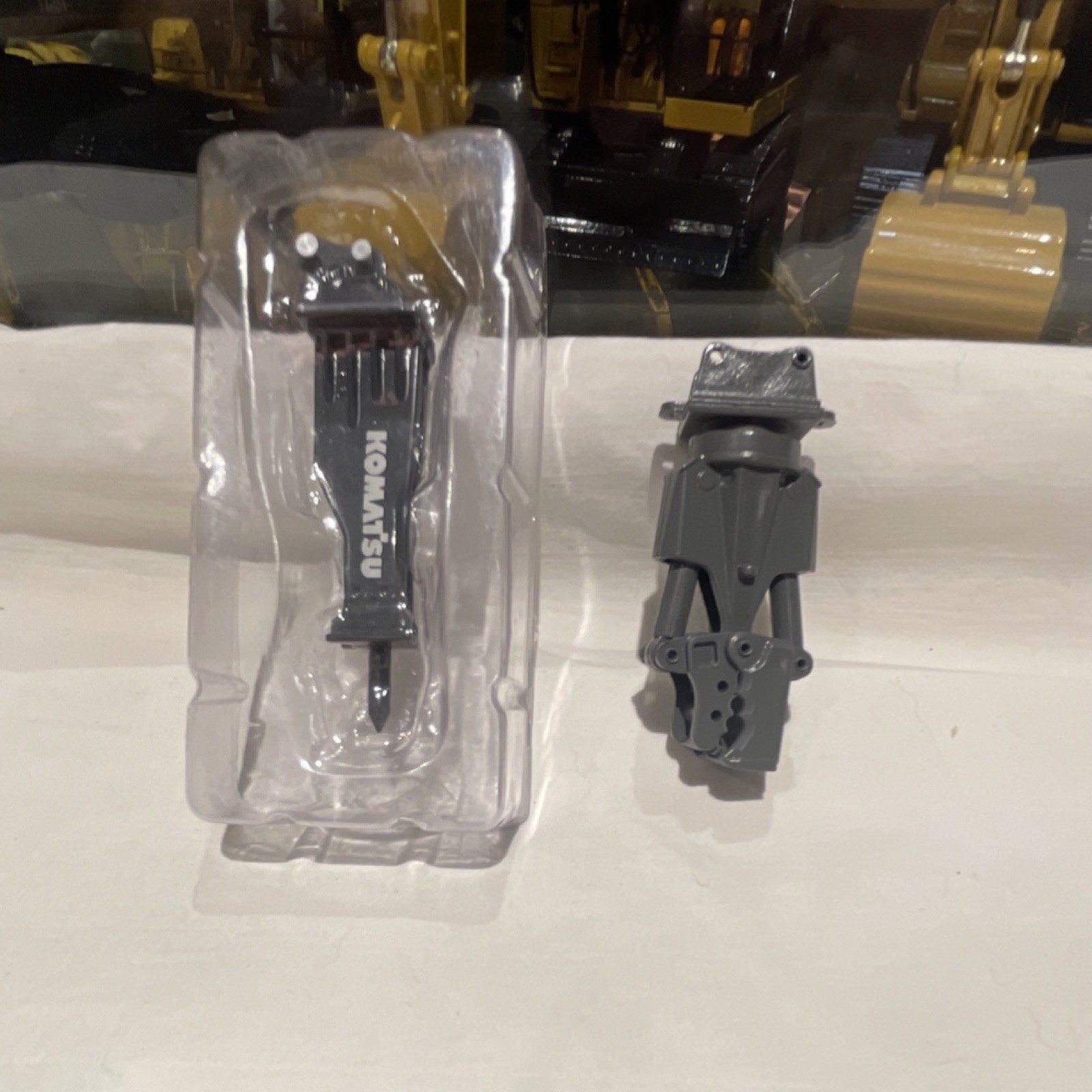 Komatsu Construction Vehicle Attachments Plastic Gray Model
