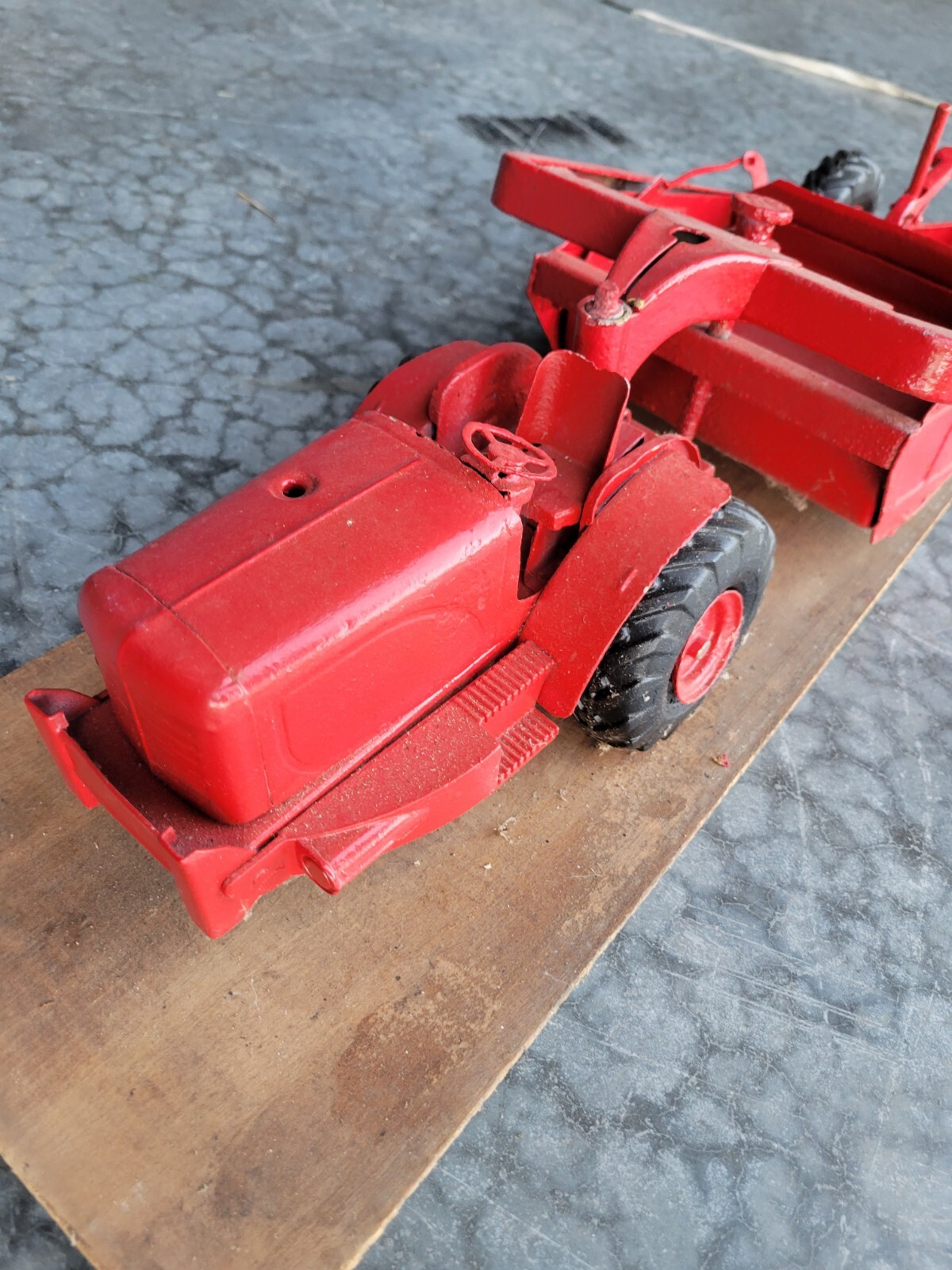 Vintage Model Toy Red Earth Mover