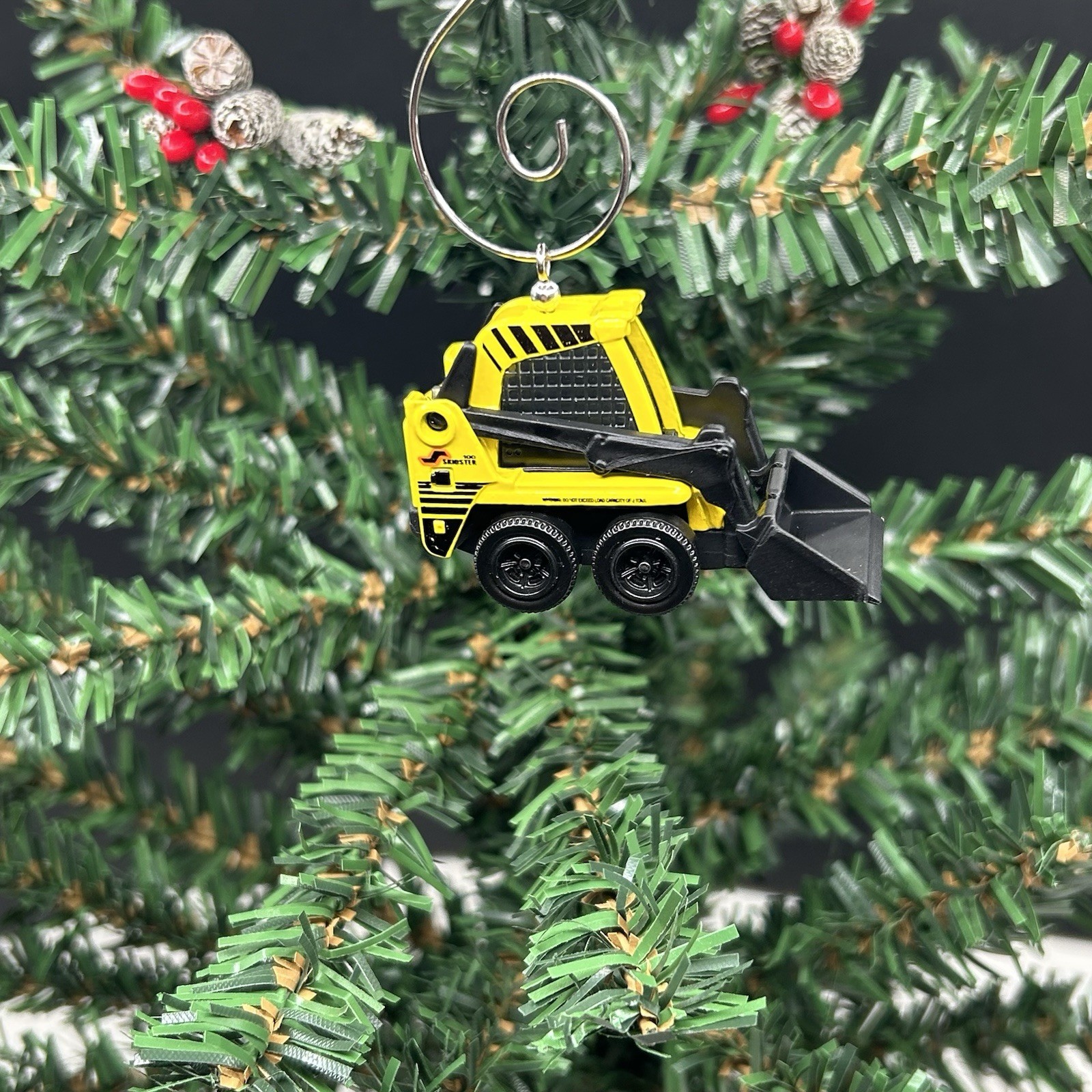 Custom 1/64 Scale Skid Steer Christmas Ornament Kubota Deere Bobcat Skidster
