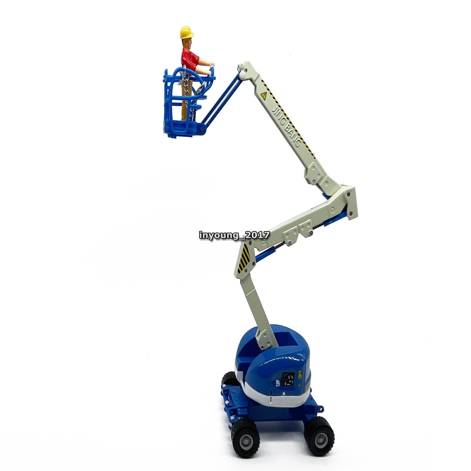 Aerial Work Platform Truck Model Toy Metal Diecast Construction Equipment Blue