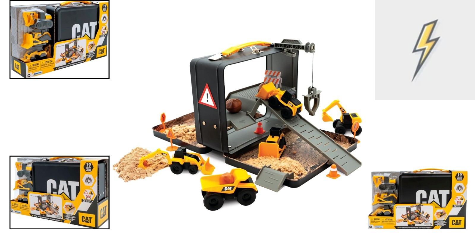 Construction Toys, Store N Go Playset – Tin Travel Case Transforms into Multi-