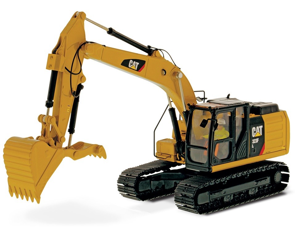 DIECAST MASTERS,CATERPILLAR 323F L tracked excavator with driver, 1/50, DCM85924