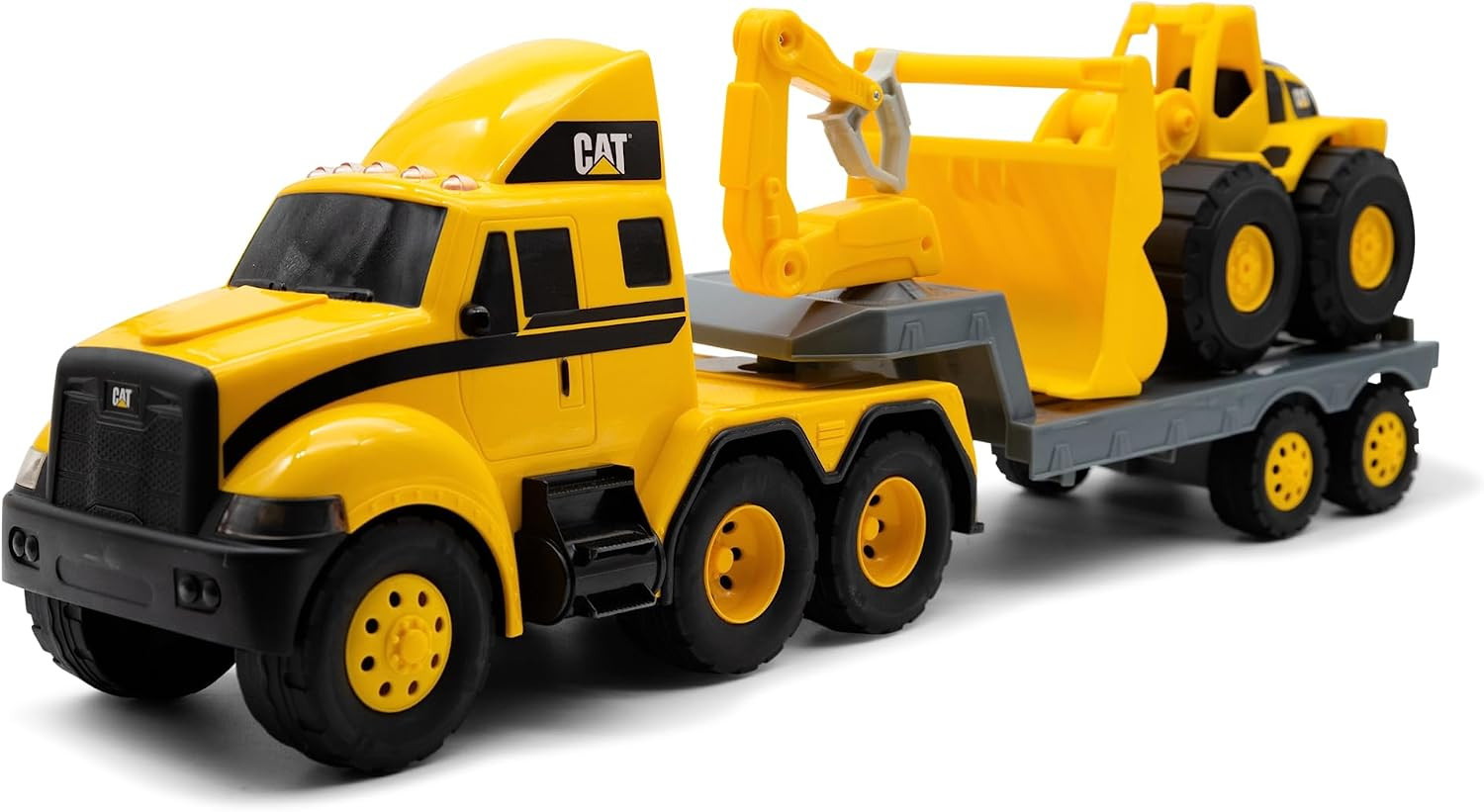 CAT Heavy Mover Construction Truck Set with Loader, Lights & Sounds, 3+