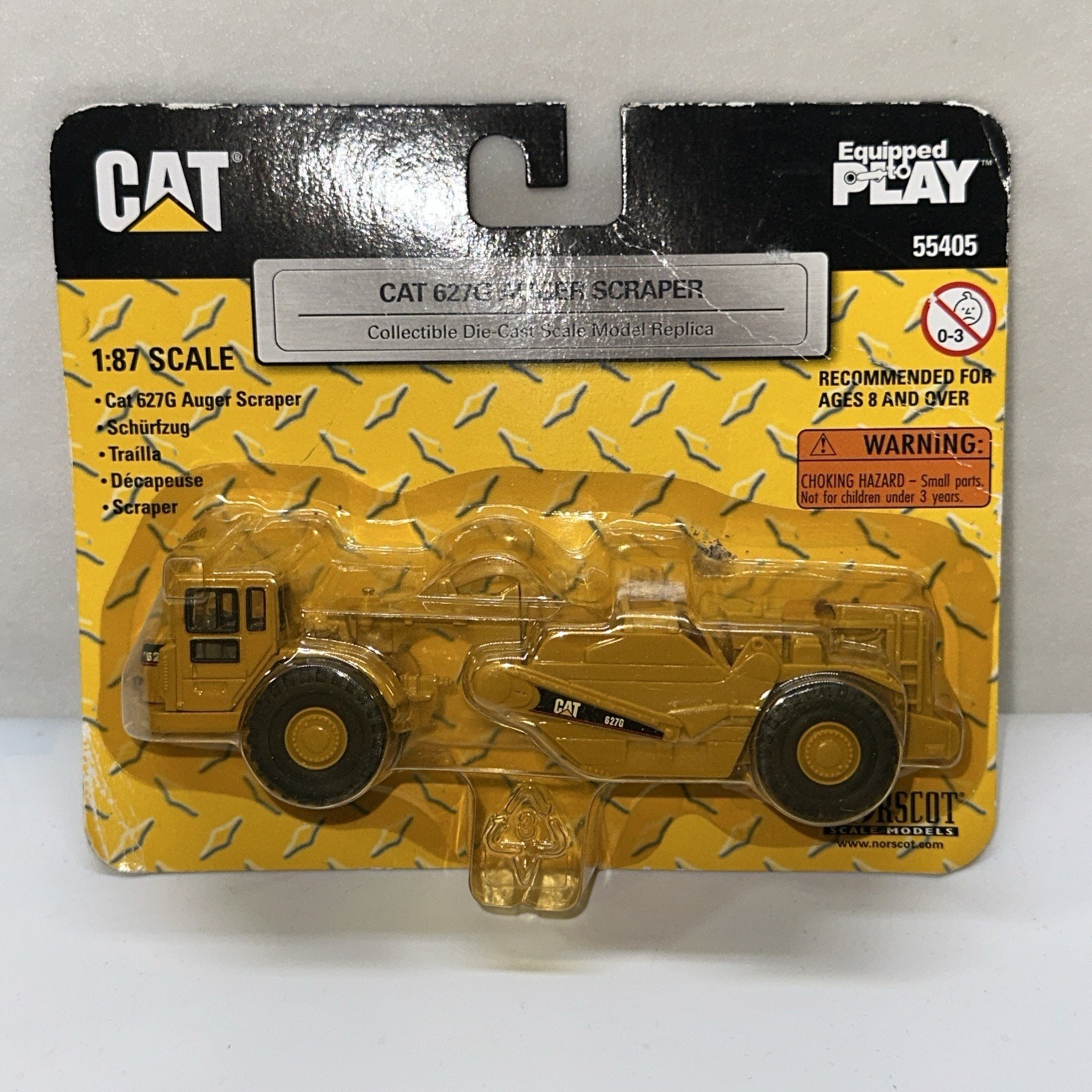 Norscot Ho Scale 1:87 Caterpillar 627G Auger Scraper 55405 NIP