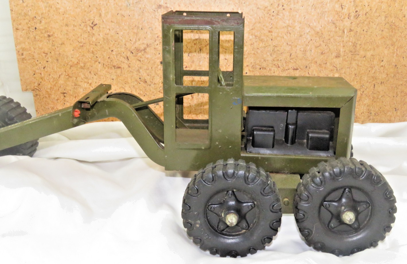 Vintage STRUCTO Pressed Steel Army Engineers Road Grader AS IS