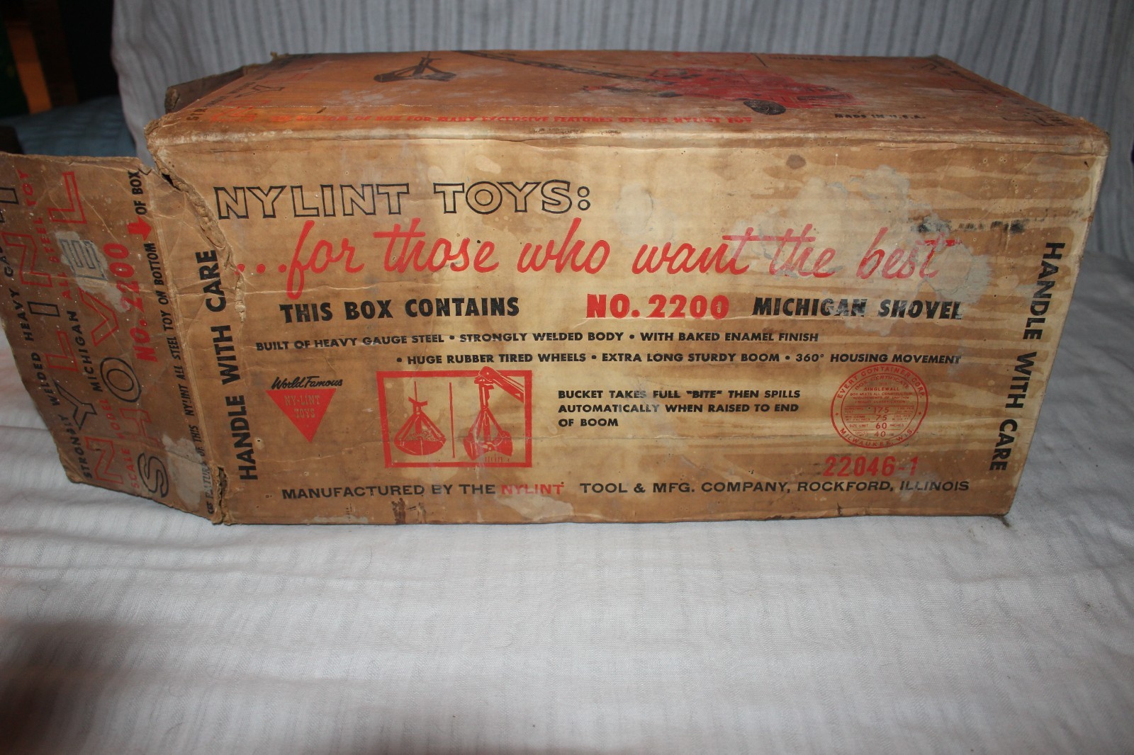 Vintage Nylint Michigan Shovel Crane No. 2200 Box – BOX ONLY