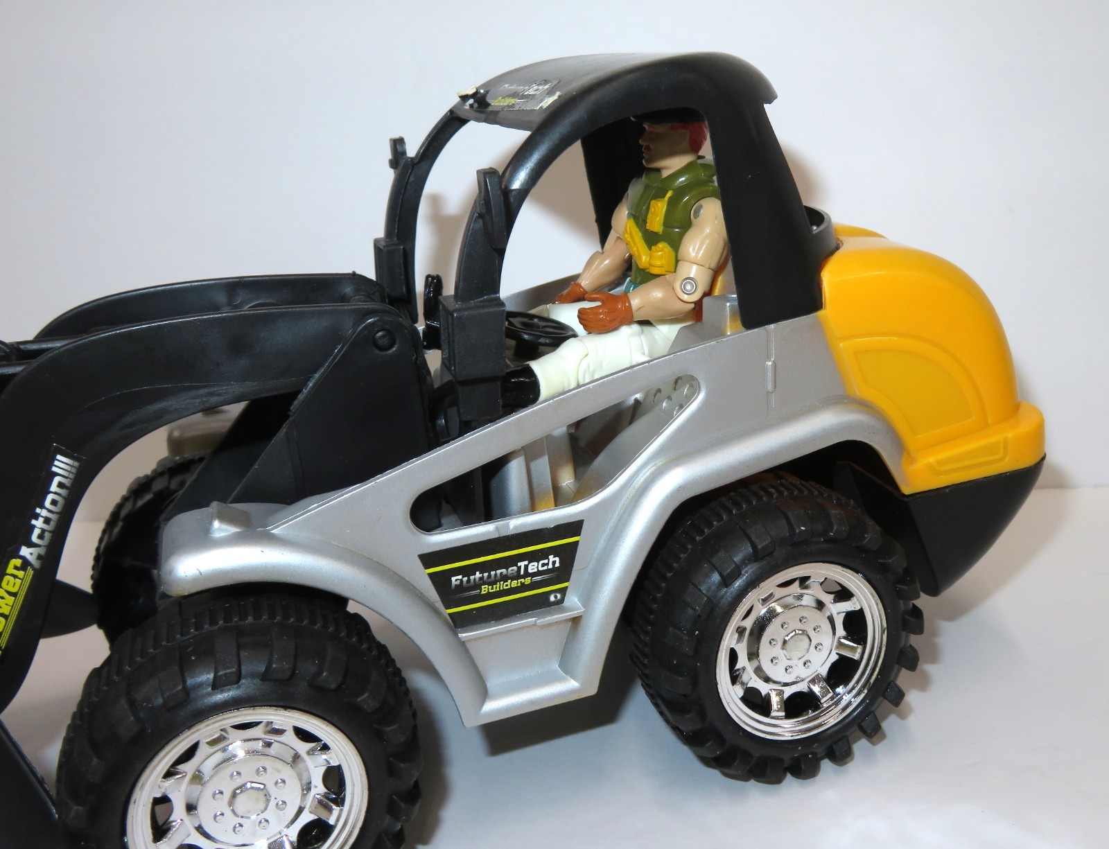 LOT of 4 Future Tech Builders Construction Vehicles Close to GI Joe 1:18 Scale