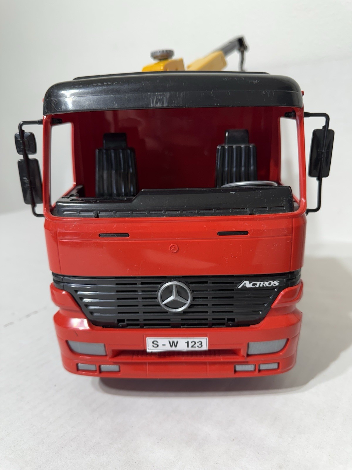 2001 Bruder Day & Night Service Wrecker Tow Truck 19″ Yellow & Red Germany 4143