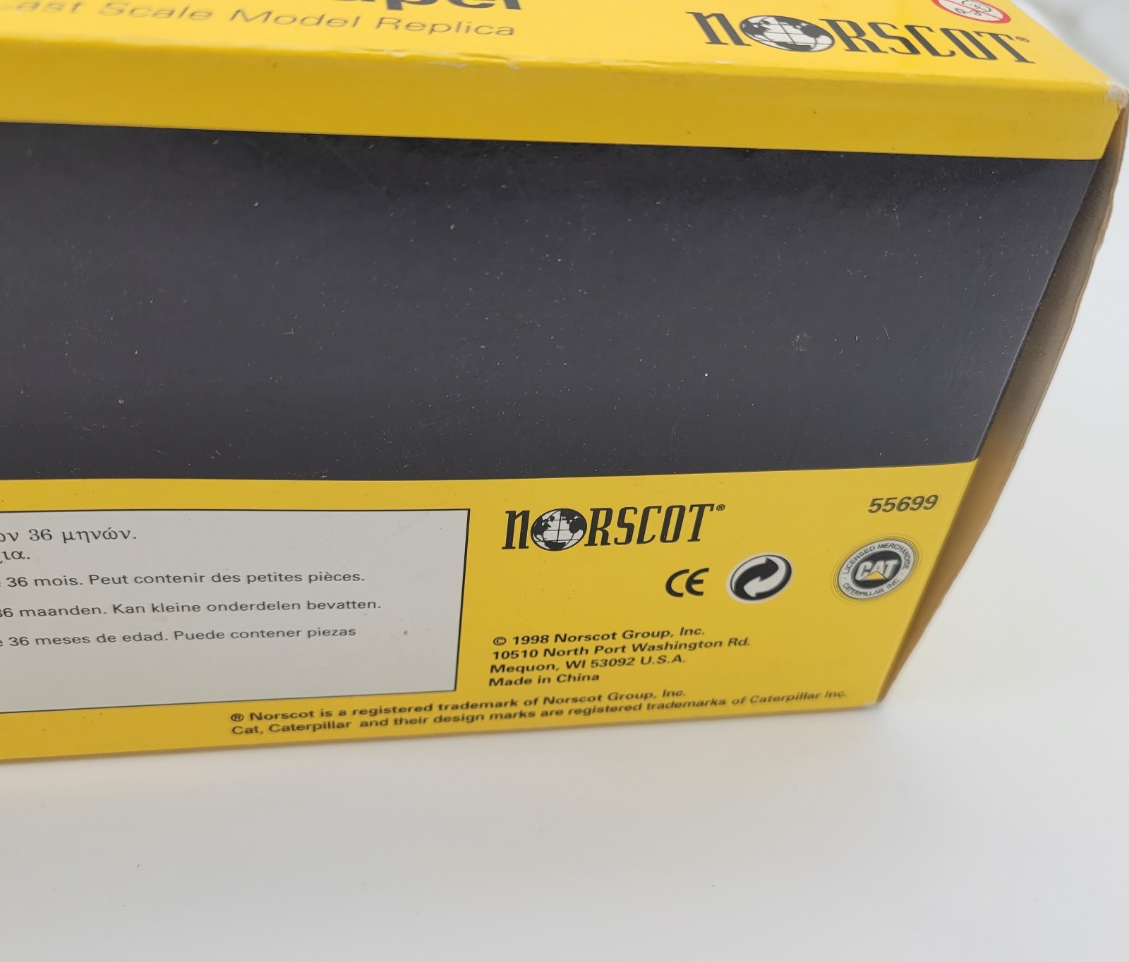 Norscot 55699 1:50 Caterpillar 631E Scraper Diecast VGC in Original Box 1998