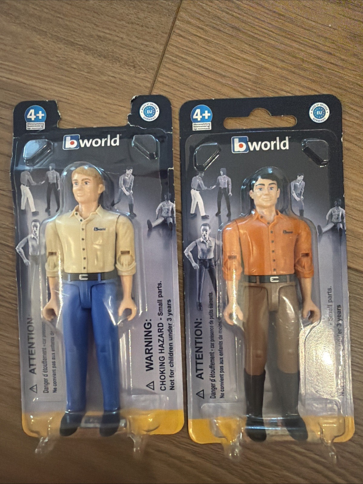 NIB Bruder #60006 60007 Man, lightskin, blue jeans -New-Factory Sealed!