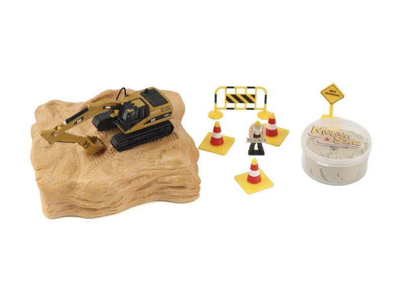 CAT Caterpillar M318D Wheel Excavator Earth Mover Playset Diecast 1:87 Scale –