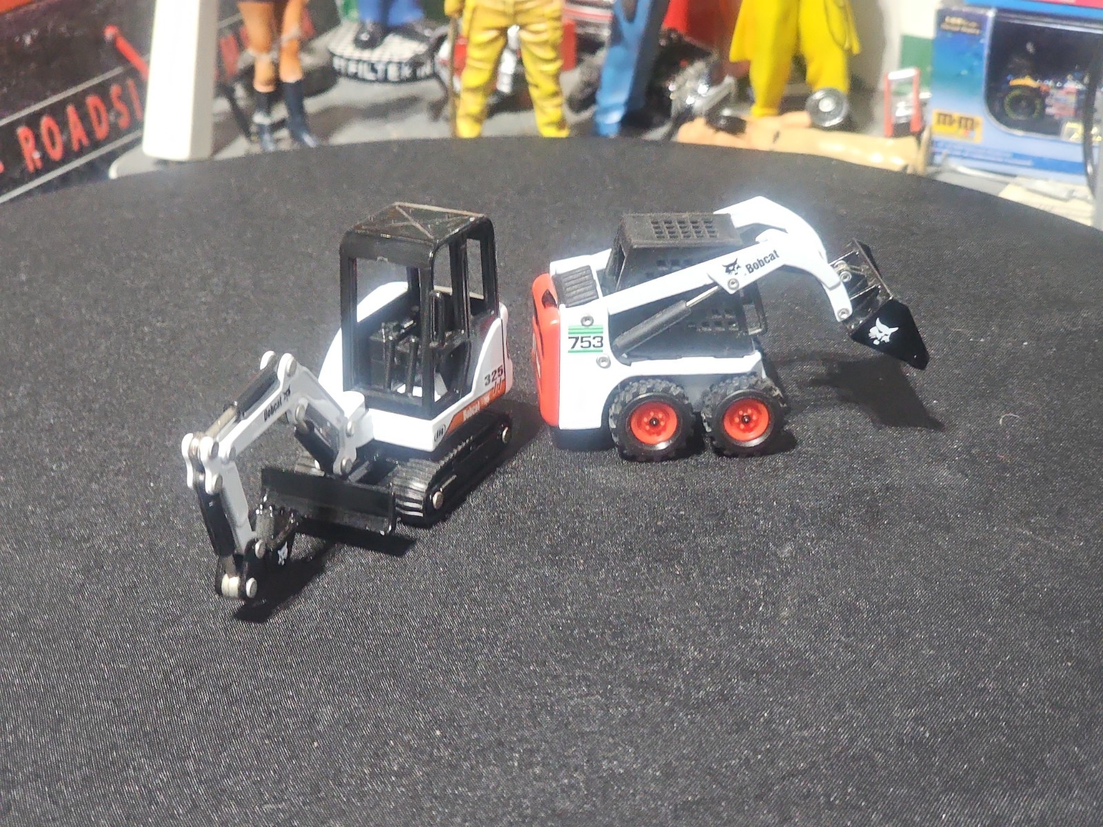 VINTAGE ERTL 1/50 Bobcat Lot OF 2 S753 Skid Steer Loader S325 Excavator NICE