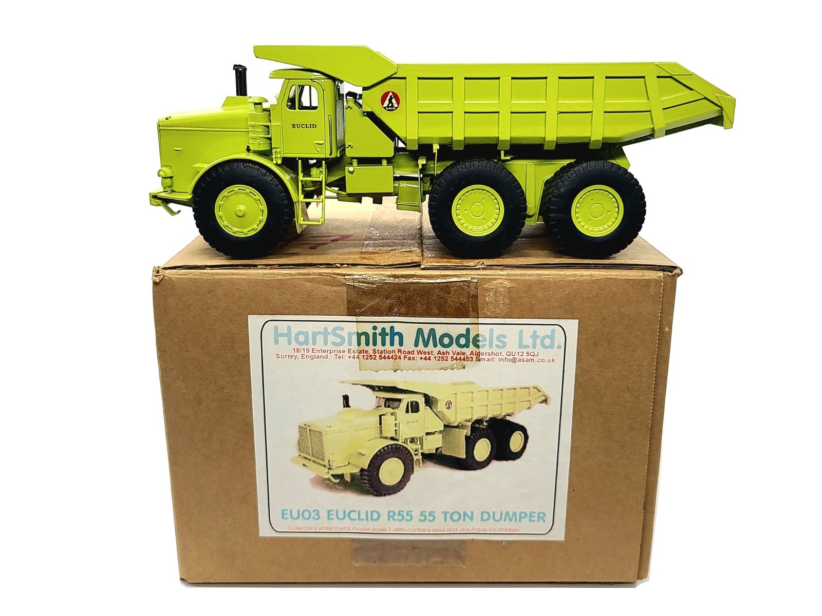 Euclid R55 55-Ton Dump Truck – Green – ASAM Smith 1:48 Scale Diecast Model #EU03
