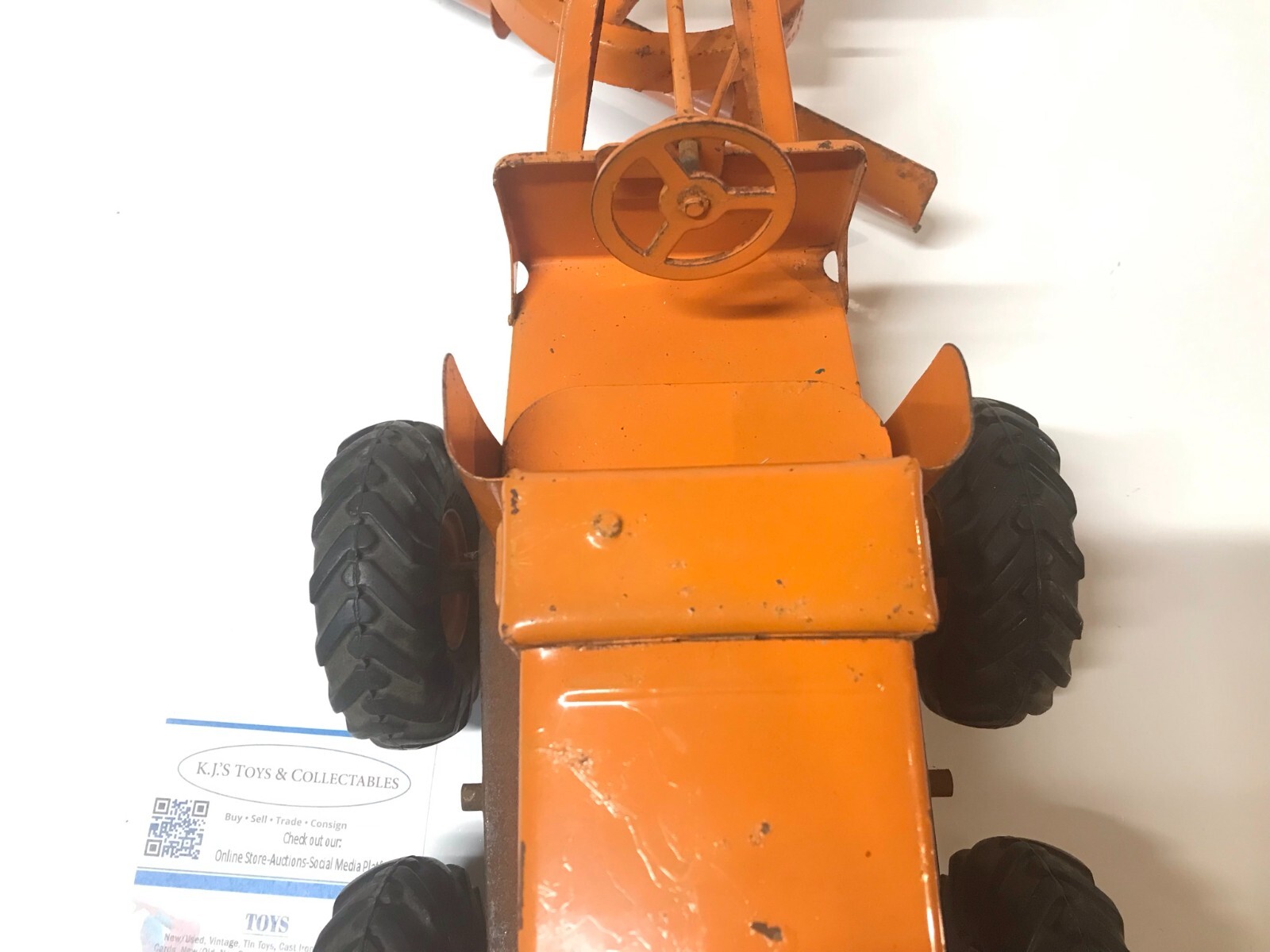 Vintage 1950’s 26″ Yellow-Orange Doepke Model Toys Adams Diesel Road Grader