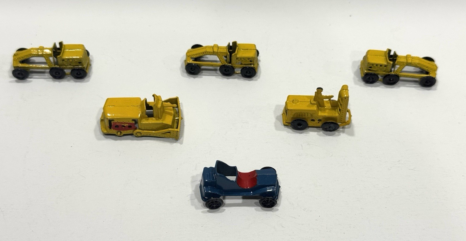 VTG Diecast Metal Vehicles Miniature Cars Truck Toy Disc Wheels JAPAN Lot of 6