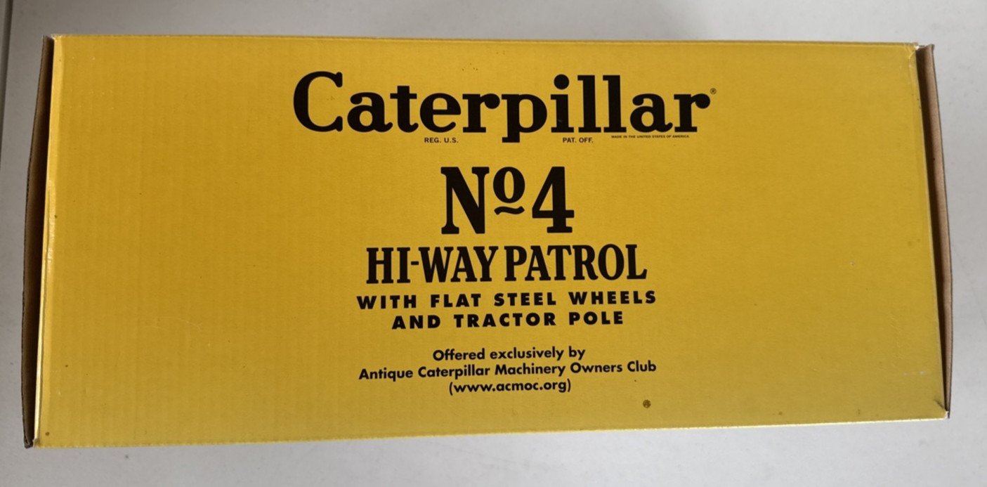 Caterpillar No4 HiWay Patrol Grader 1/16 Flat Steel Wheels Tractor Pole #1105