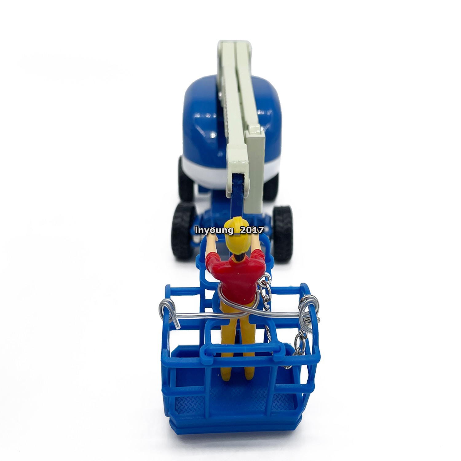 Aerial Work Platform Truck Model Toy Metal Diecast Construction Equipment Blue