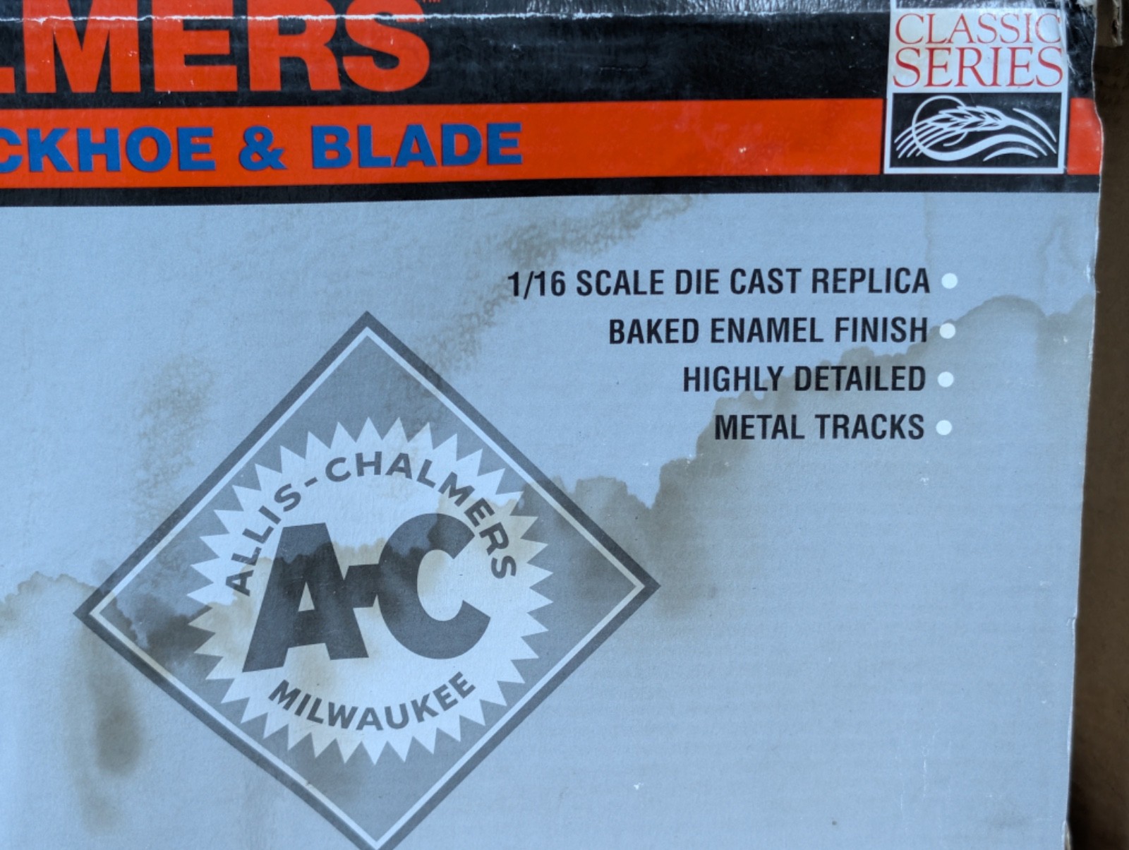 NOS Allis-Chalmers HD-3 Crawler Industrial 60 Backhoe & Blade SpecCast 1/16