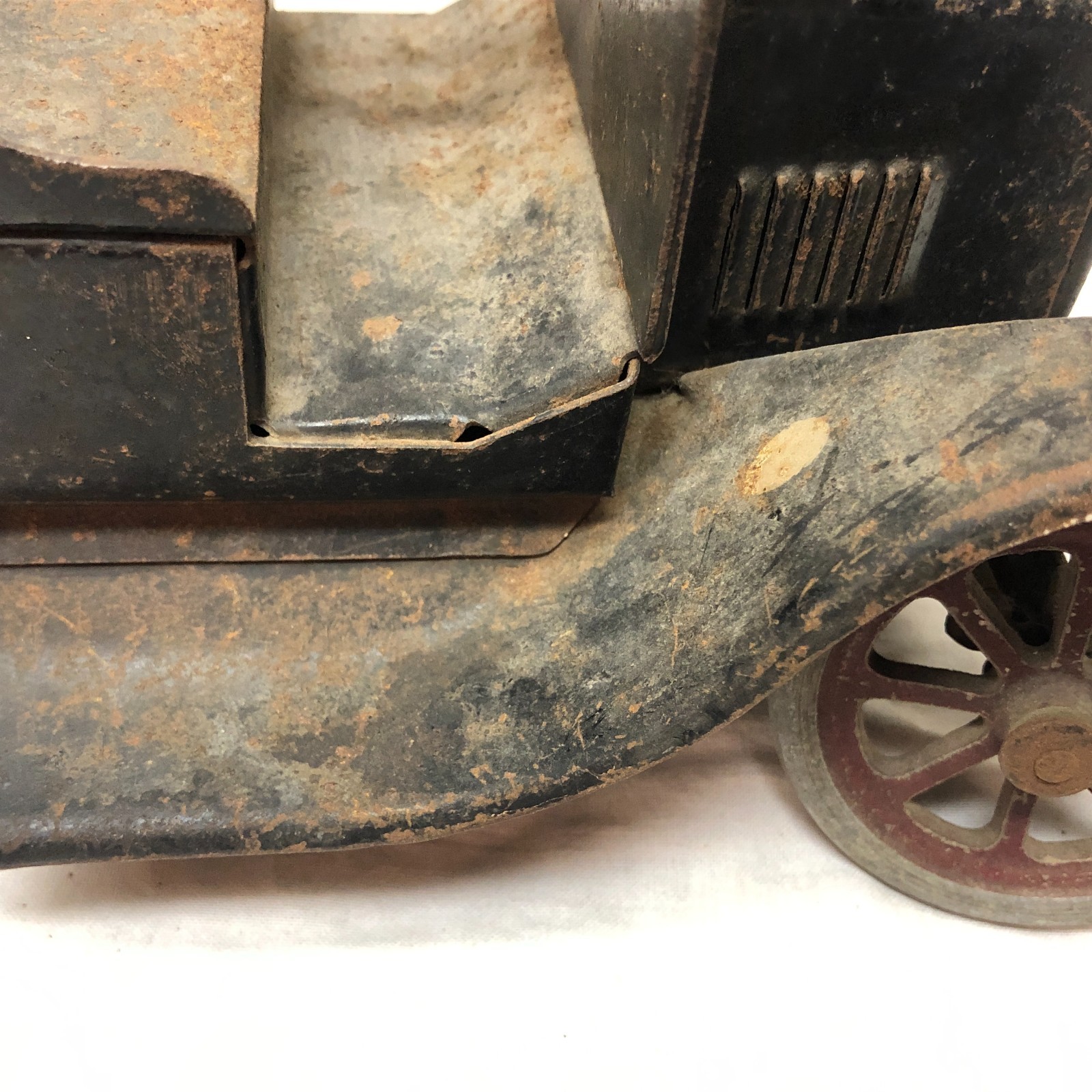 1927 Pressed Steel Buddy L Flivver Contractors Dump Truck 11″ Long Original