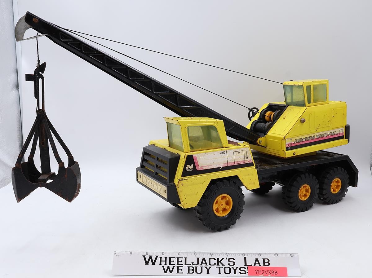 NYLINT MICHIGAN Crane Jumbo Shovel 1970s Pressed Steel Construction Vintage