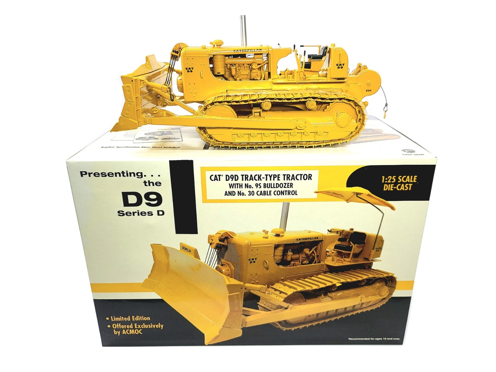 Caterpillar D9 Series D with Hyster D9A Winch First Gear 1:25 Scale #49-3060 New
