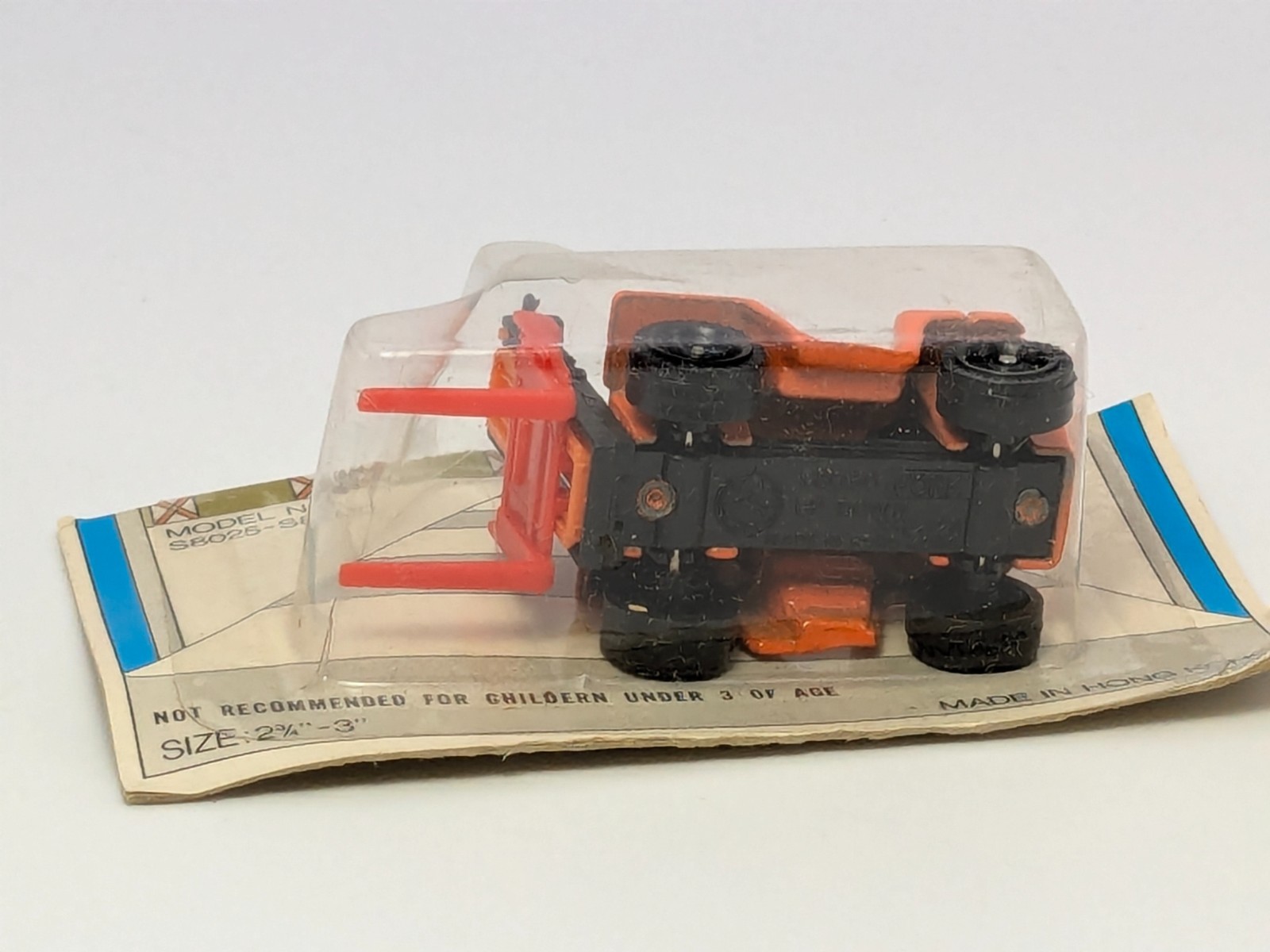 Vintage Marz Karz 1:128 Orange Fork Up Down Lift Forklift #S8030 HK #1 NEW
