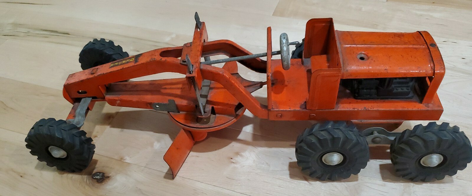 WYANDOTTE VINTAGE ROAD POWER GRADER PRESSED STEEL TOY RUBBER TIRES ORIGINAL