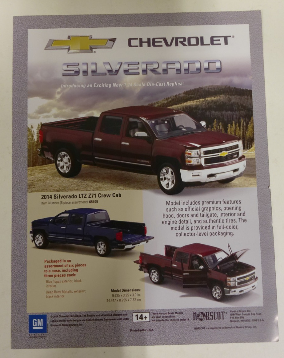 Norscot Scale Models 2014 Bobcat Catalog/Brochure & GM Chevrolet Flyer
