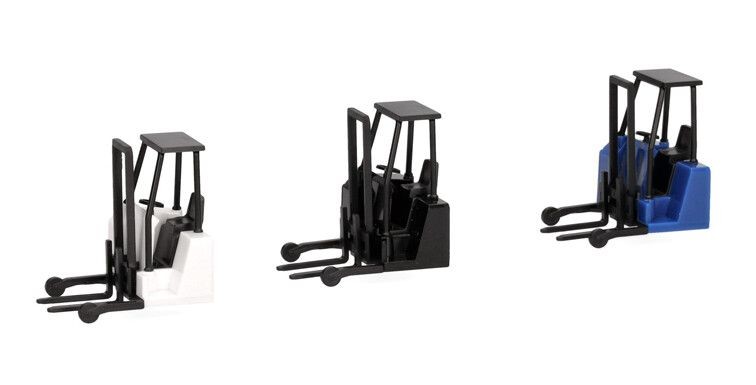 HERPA – Forklift, White, Blue & Black – 3 Piece – 1/87 – HER053…