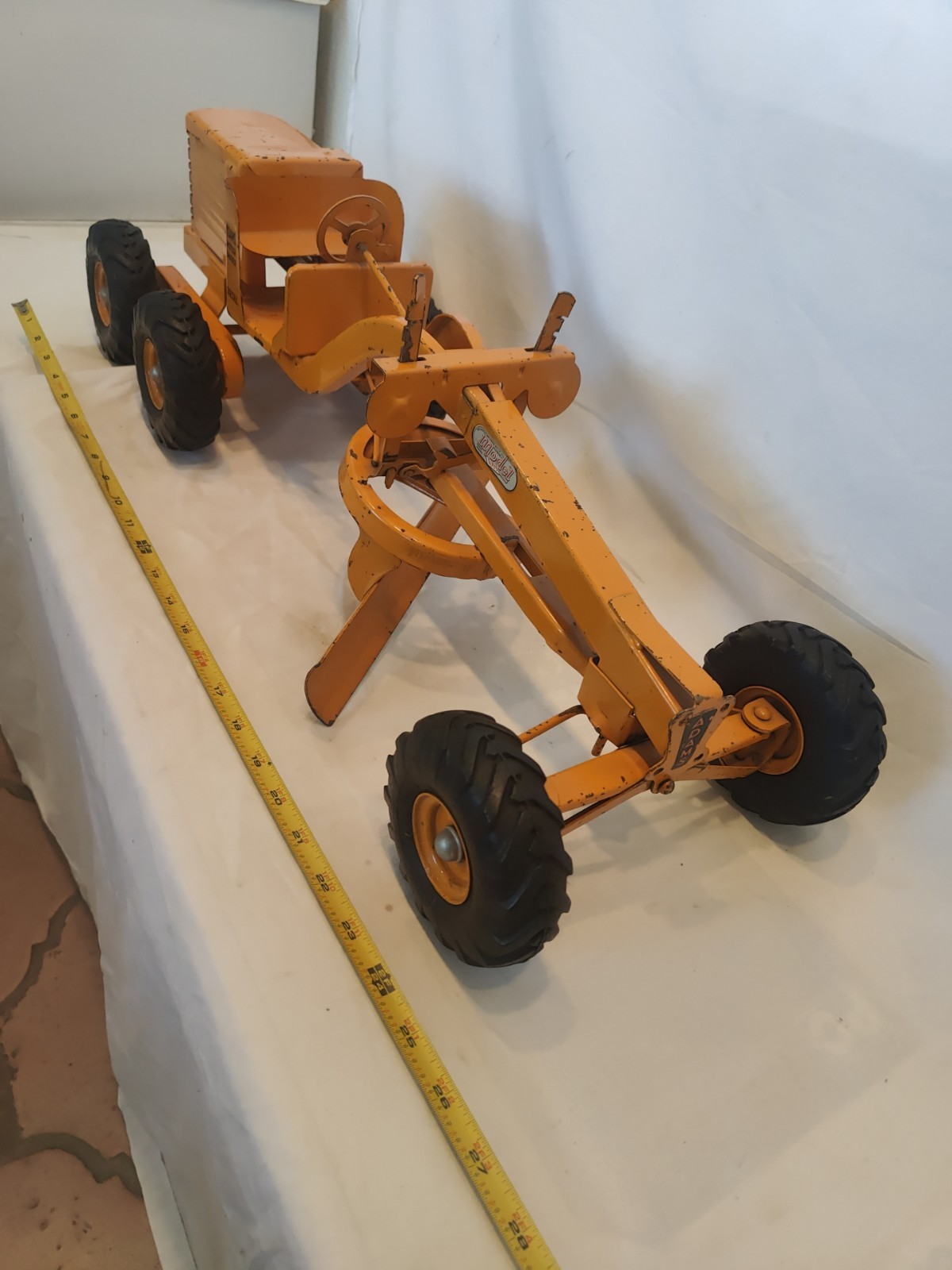 Doepke Model Toys Adams Road Grader Diesel Motor Steel 1950’s Vintage Great Cond