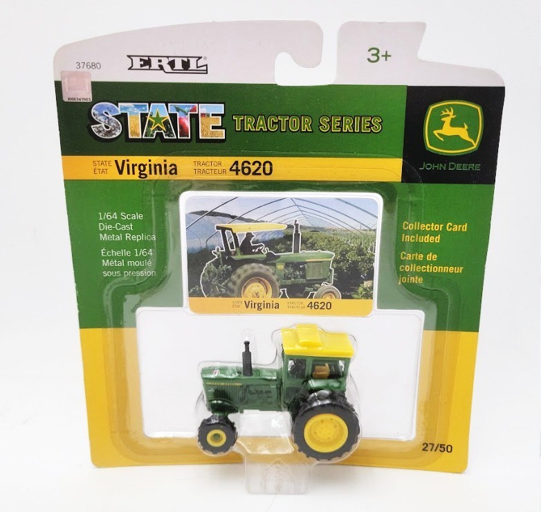 Ertl 37680 1:64 Scale State Tractor Series Arizona John Deere W/Collector Card