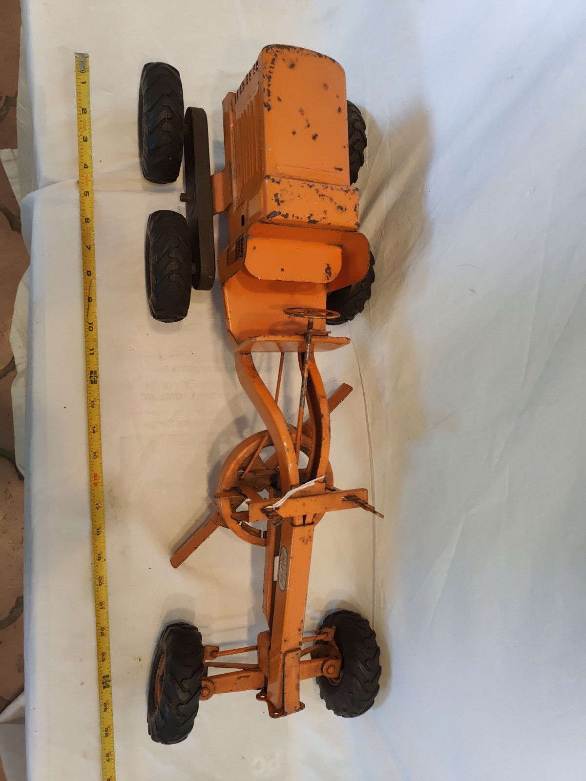 Doepke Model Toys Adams Road Grader Diesel Motor Steel 1950’s Vintage Fair Cond.
