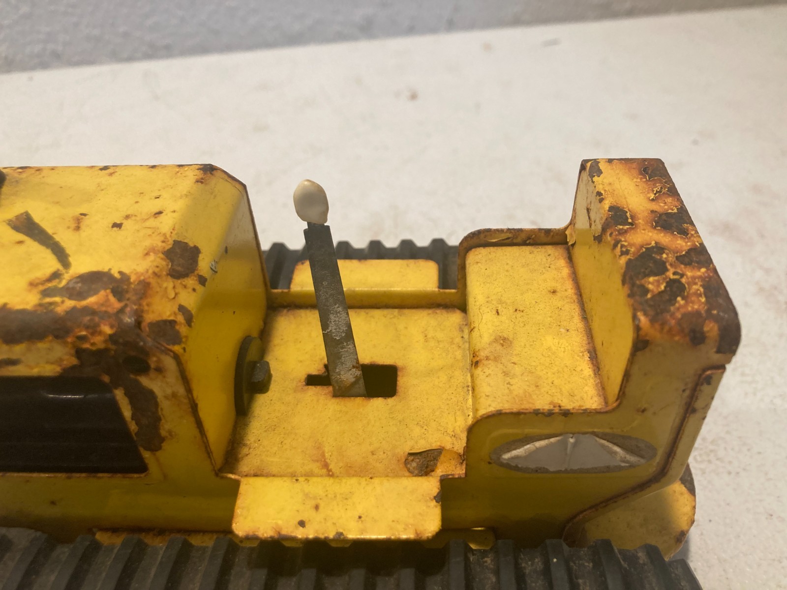 Lot of 2 Tonka MR-970 Road Grader & Bulldozer Crawler Tractor 1970s