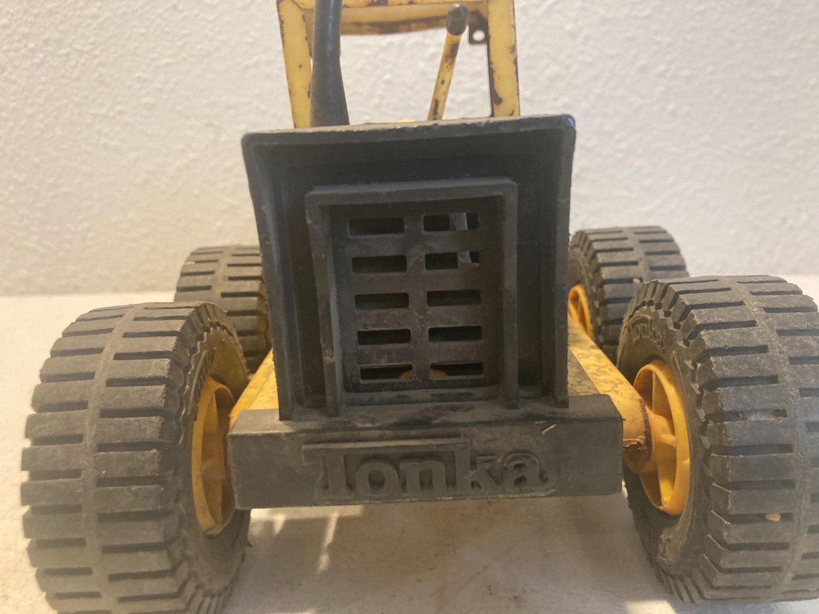 Lot of 2 Tonka MR-970 Road Grader & Bulldozer Crawler Tractor 1970s