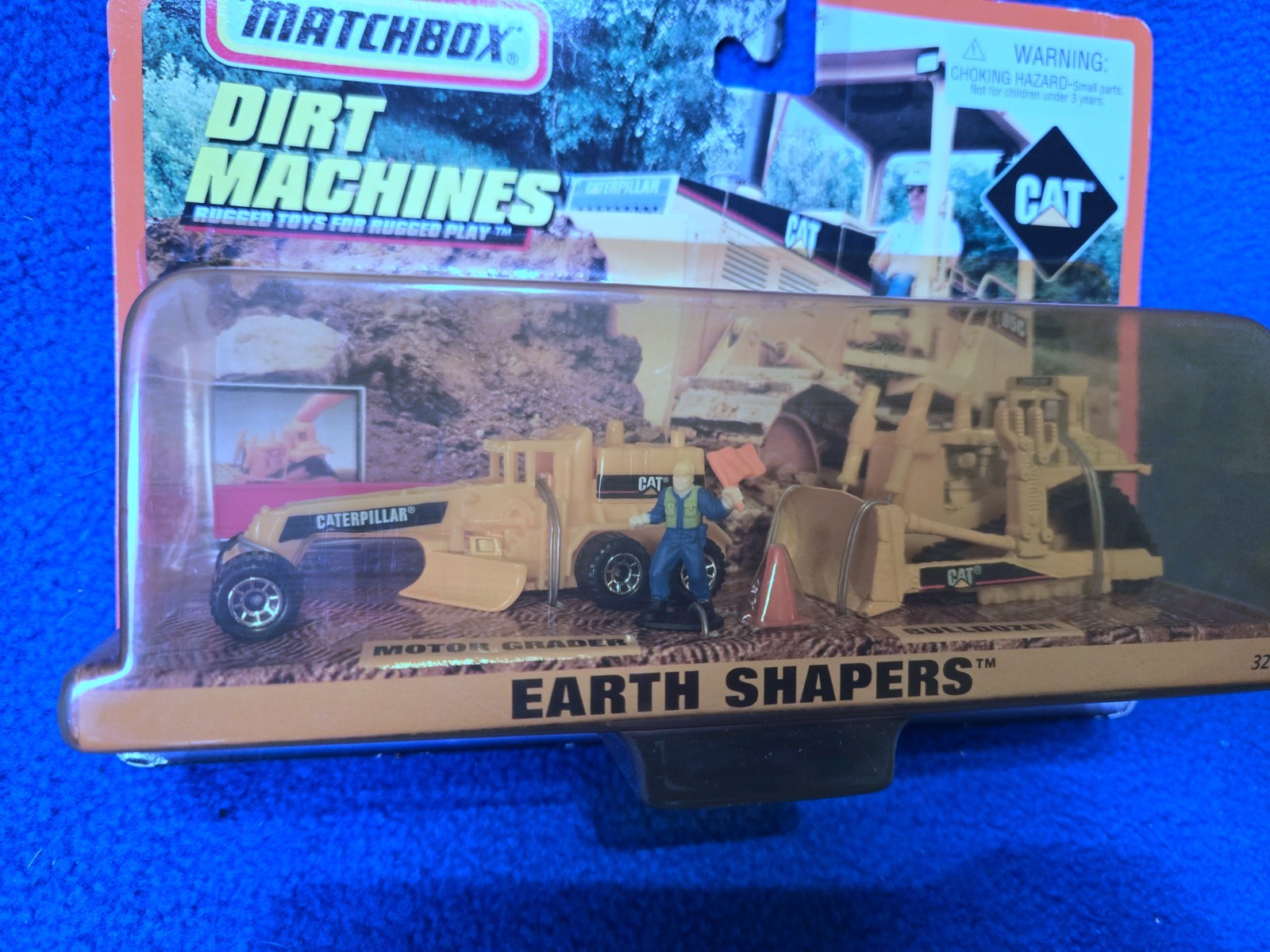 VINTAGE 1997 MATCHBOX DIRT MACHINES CATERPILLAR EARTH SHAPERS GRADER & BULLDOZER
