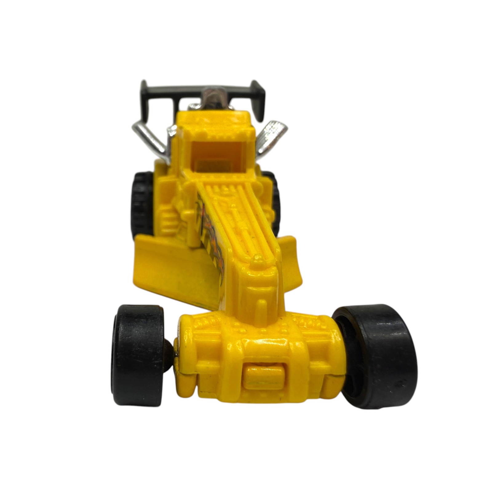 Hot Wheels Dragster Dozer Road Grader Yellow Flame Decals Diecast Toy Car CFH84