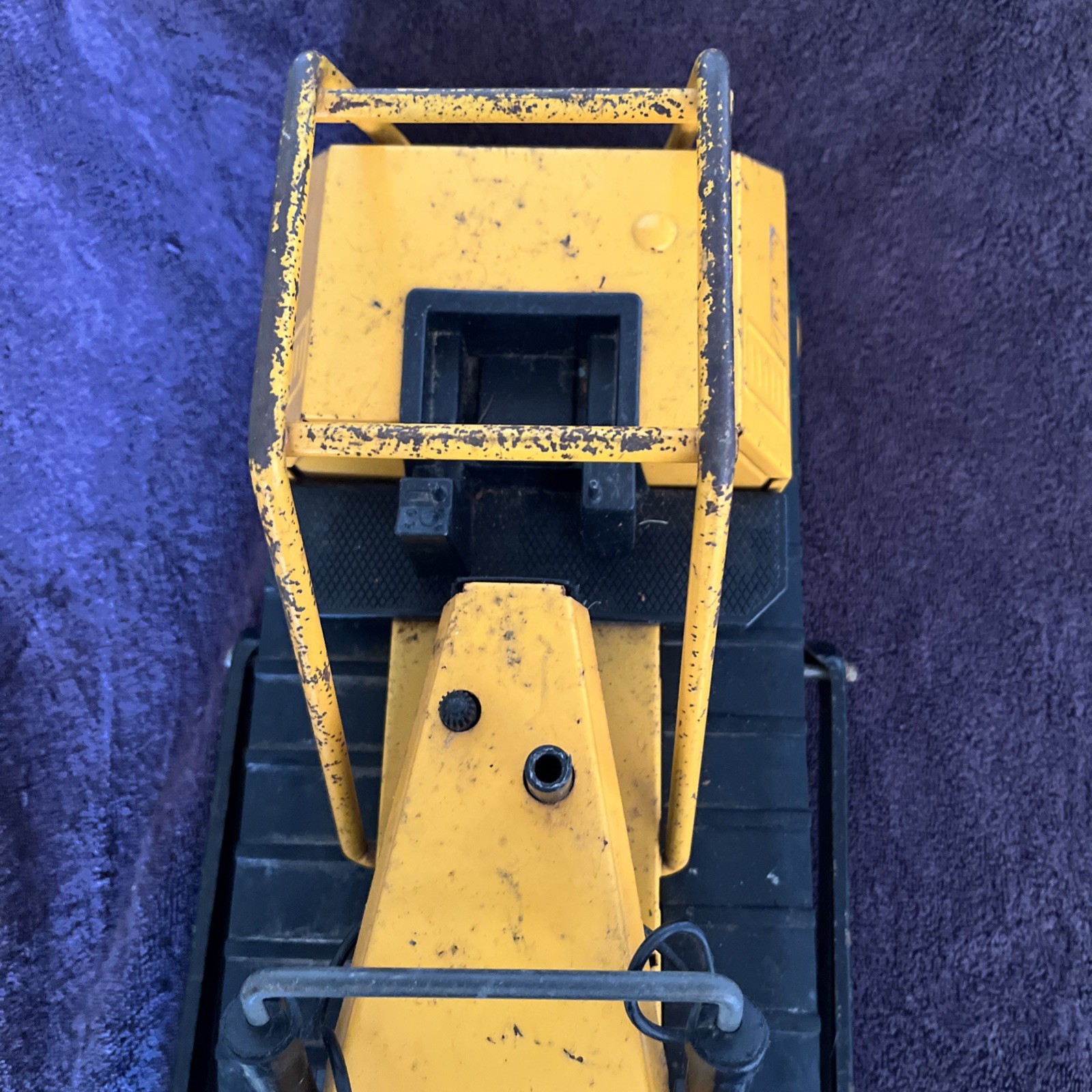 Vintage 1970s Mighty Tonka T-9 Bulldozer Construction Toy Pressed Steel Orange/j