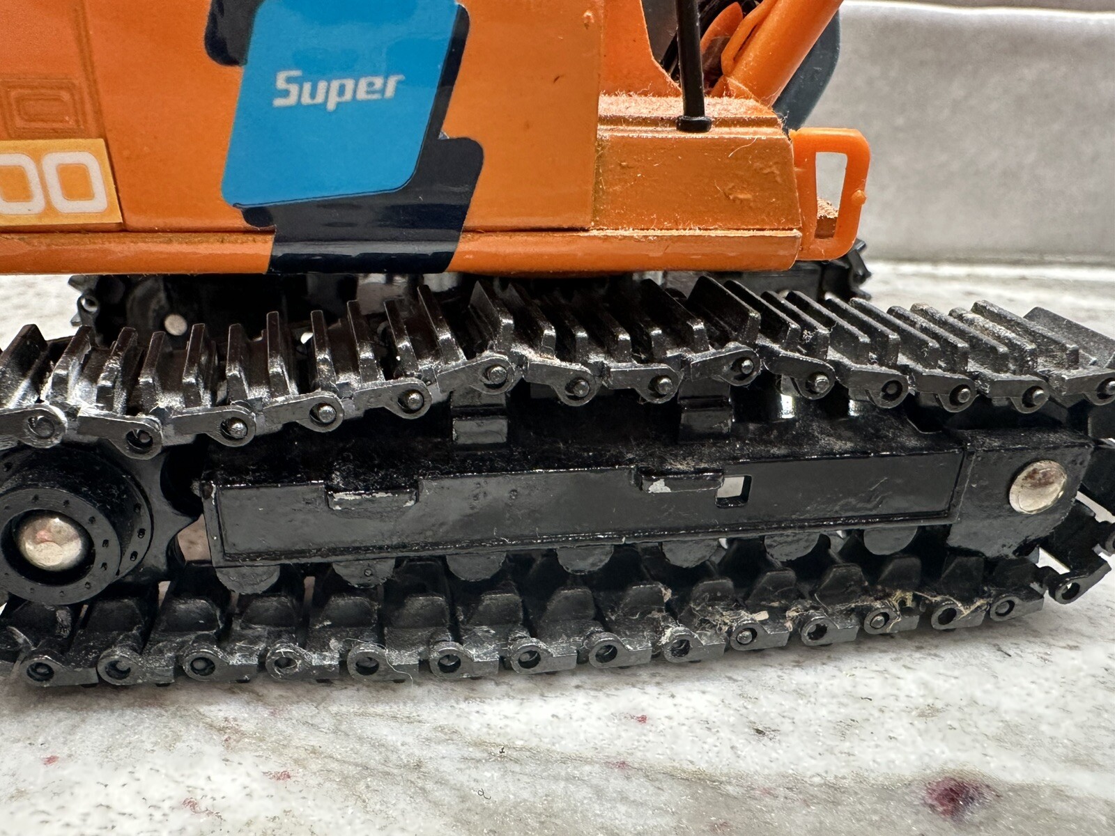 Vintage Novelty Hitachi Super EX200 Elle Excavator 1:40 Diecast Made In Japan