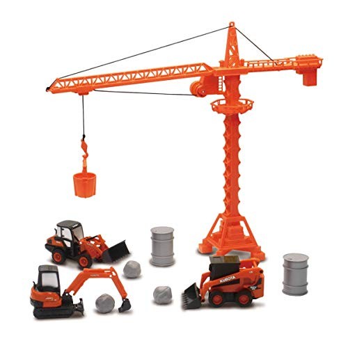 New Ray Kubota Die-Cast Construction Vehicles Set, Plastic Engineering Toys