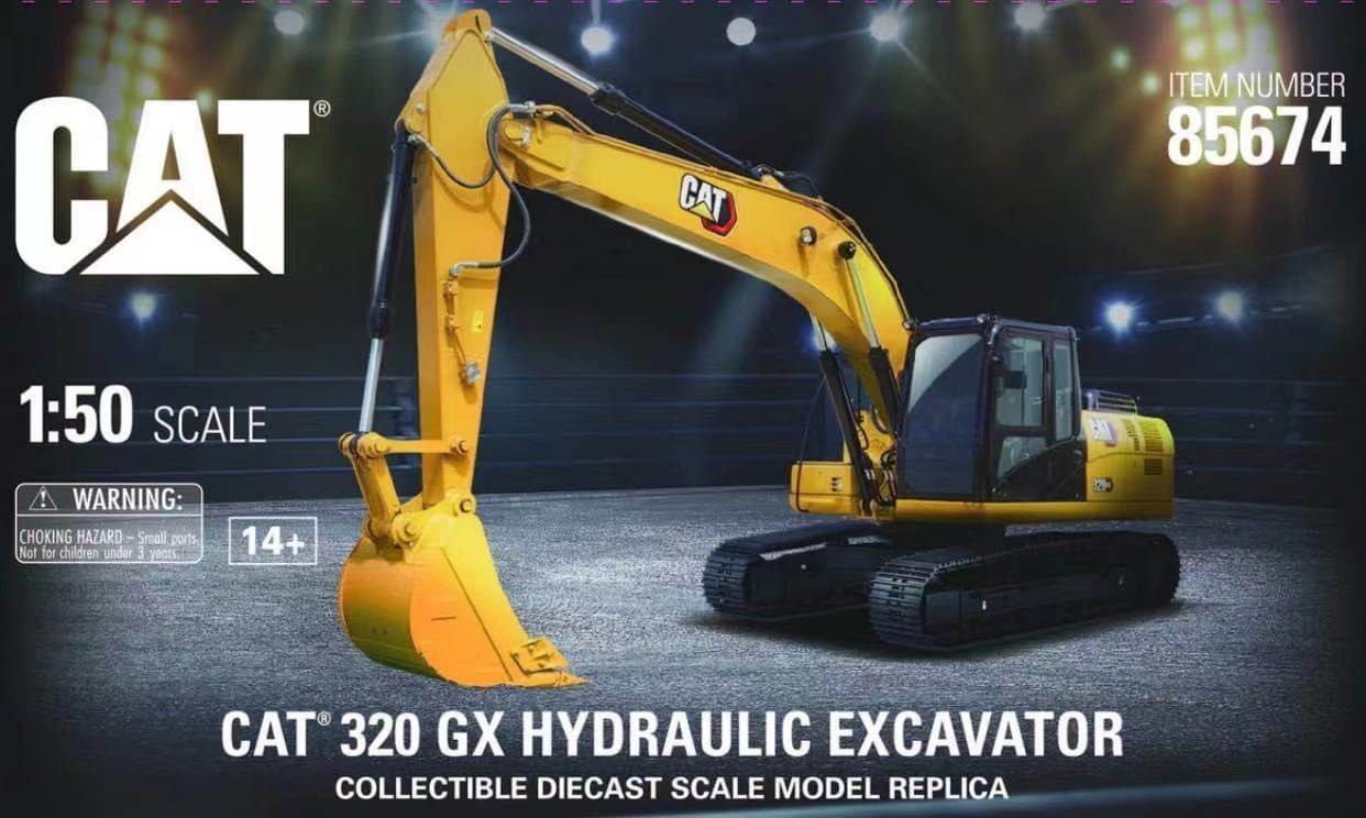 DM 1:50 CAT 320GX Hydraulic Excavator Engineering Alloy Excavator Model 85674