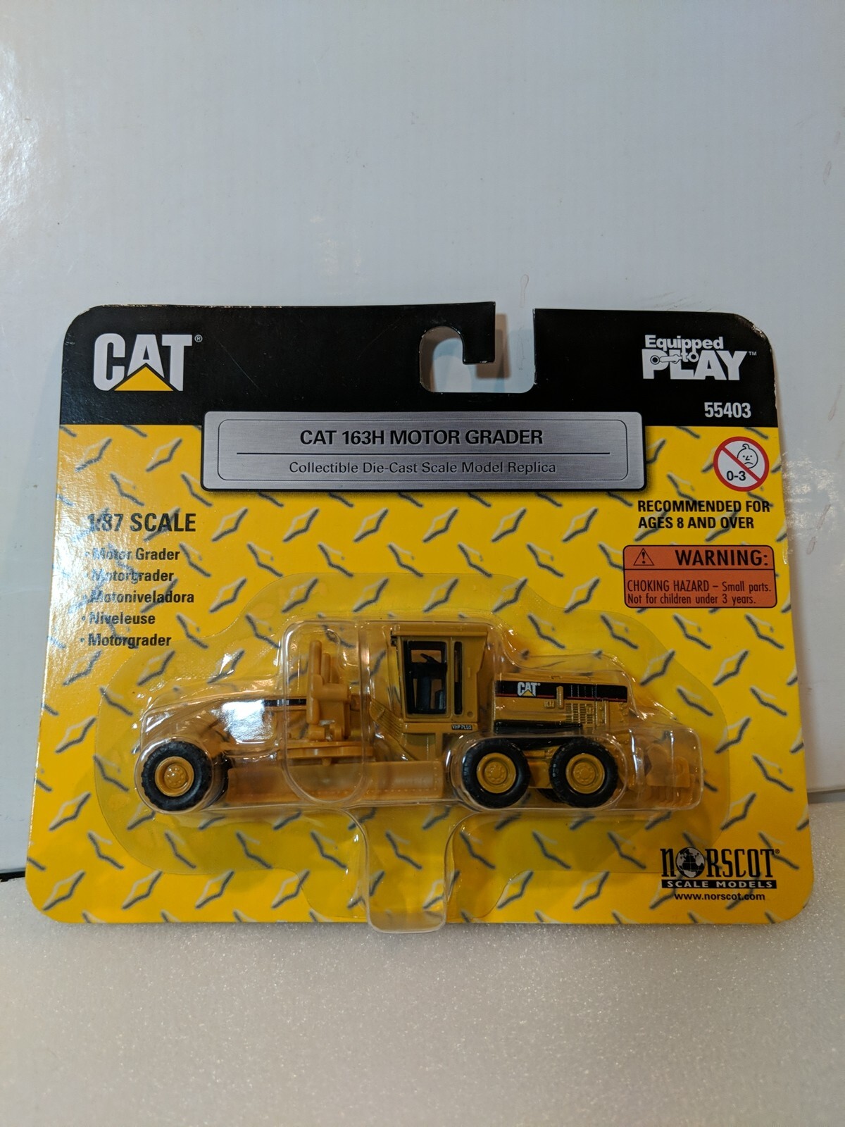 Diecast Norscot Die-Cast 1/87 HO Scale Cat 163H Motor Grader 55403 NEW RARE