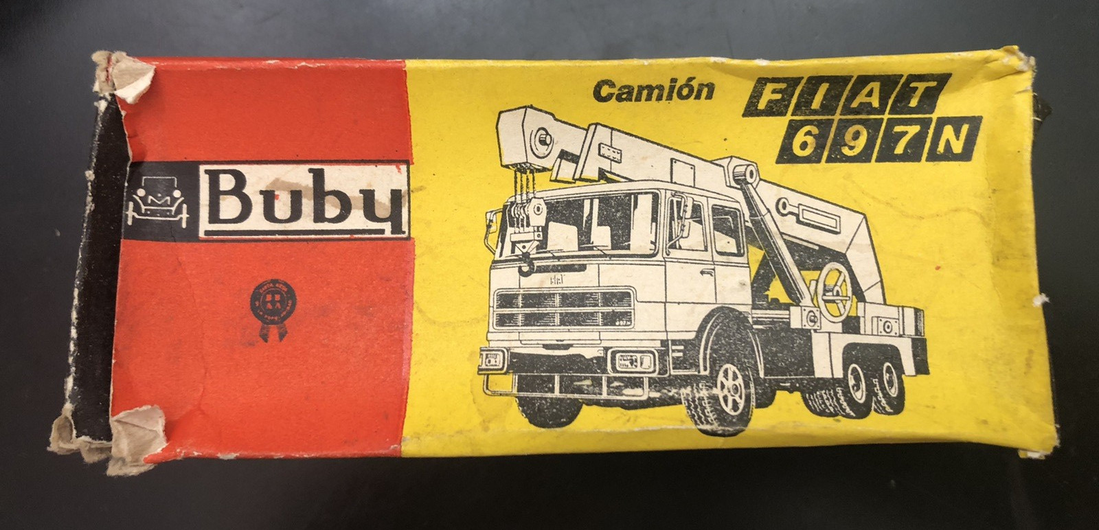 Buby #17 Fiat 697N Camion Construction Crane Toy Model Argentina Vintage Rare