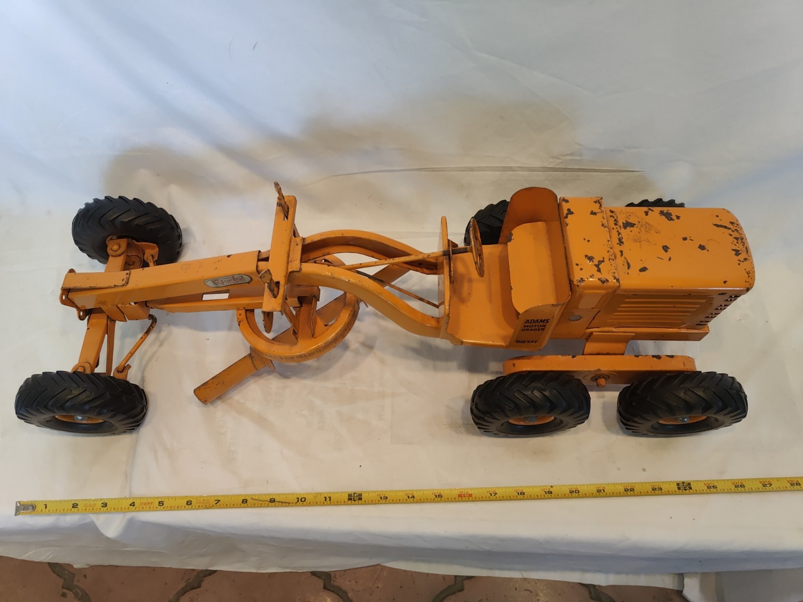 Doepke Model Toys Adams Road Grader Diesel Motor Steel 1950’s Vintage Nice Cond.