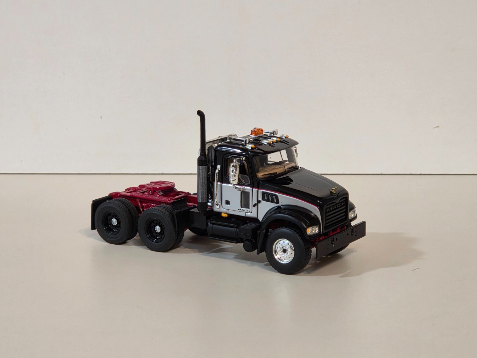 Mack Die Cast 1/50 Black Granite with Genesis End Dump Trailer in Original Box