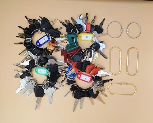 100pcs Equipment Key Universal Key Set | For Heavy Construction Excavator Loader
