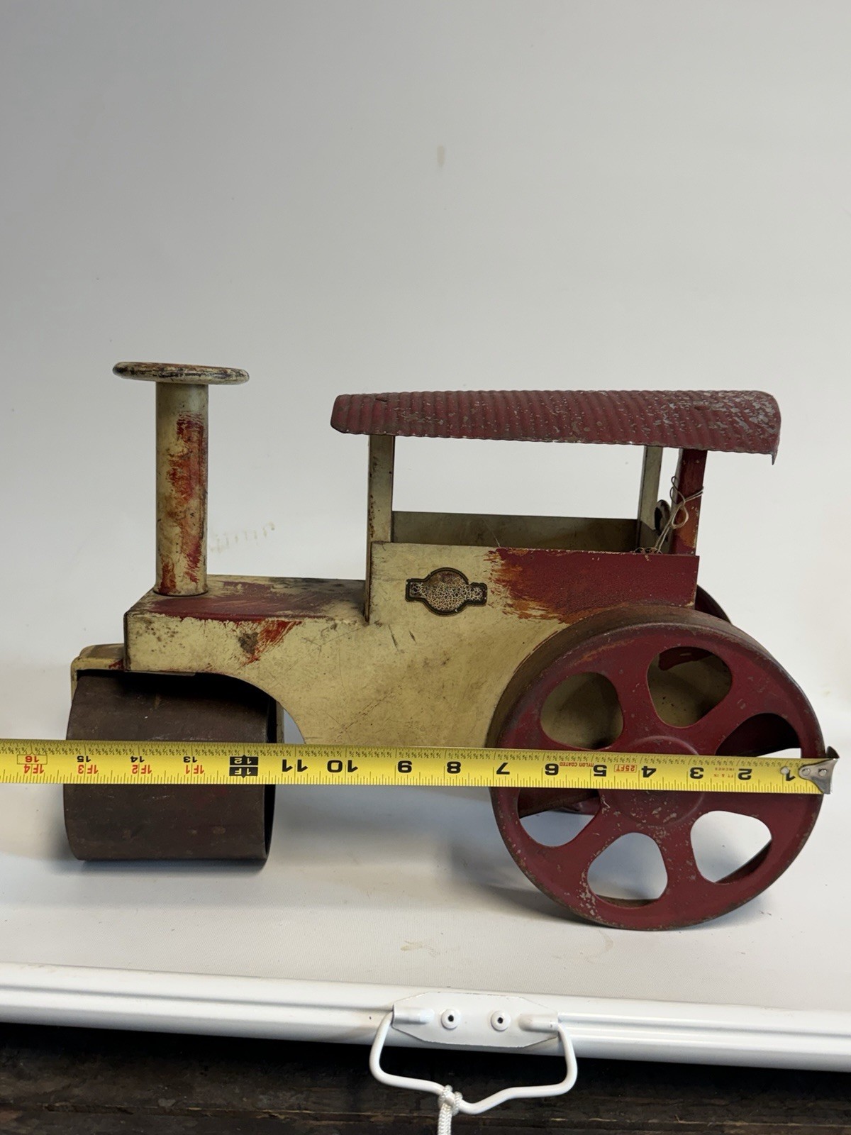 VINTAGE 1920s STEELCRAFT RIDE ON STEAM ROLLER ORIGINAL PAINT