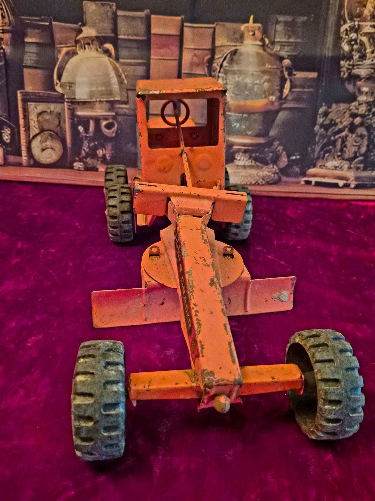 Vintage Marx LUMAR Power Grader Pressed Steel Construction Toy Original