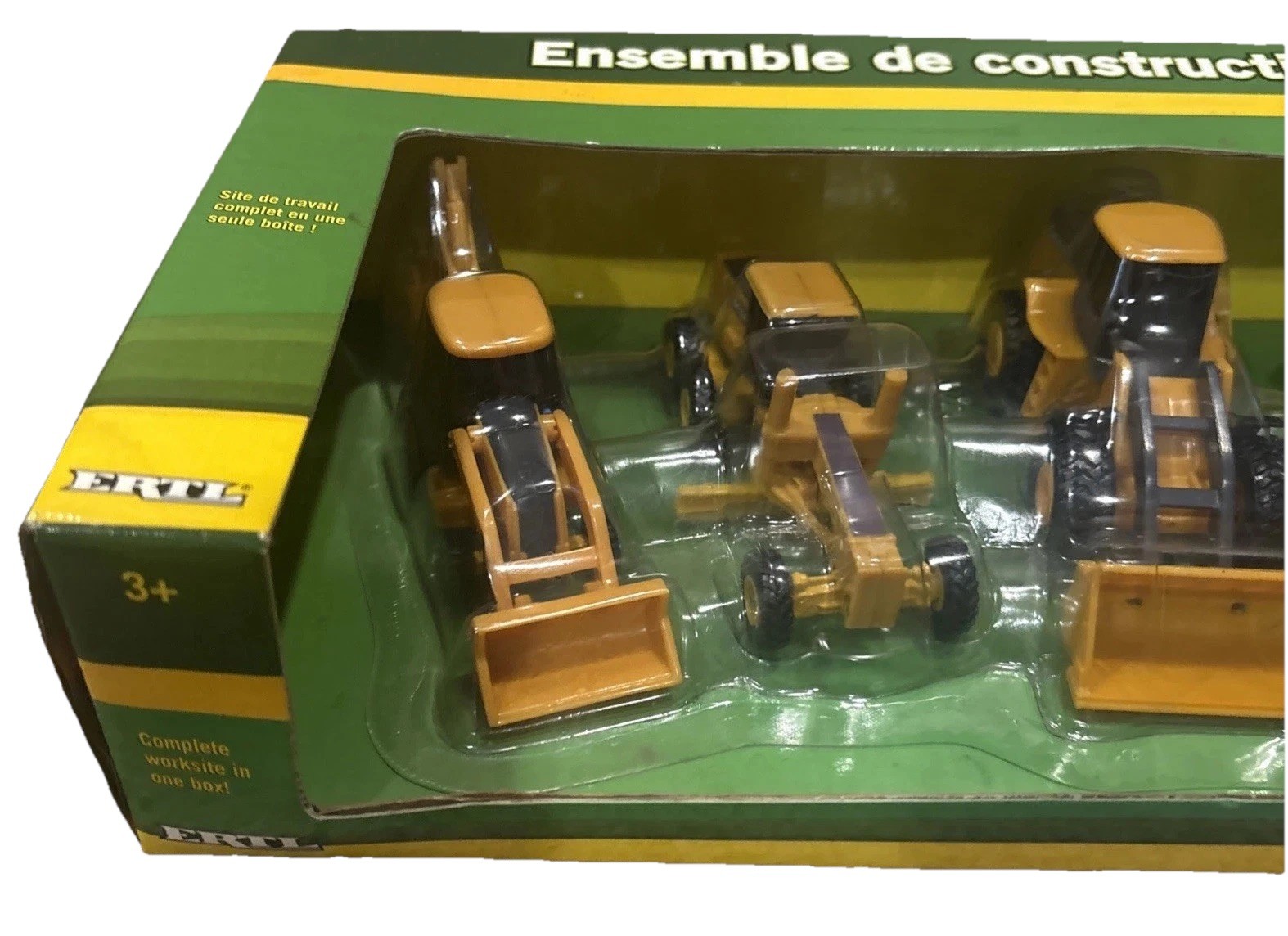 John Deere Construction Set Backhoe, Grader, Loader, Skid Steer, Flatbed *Read